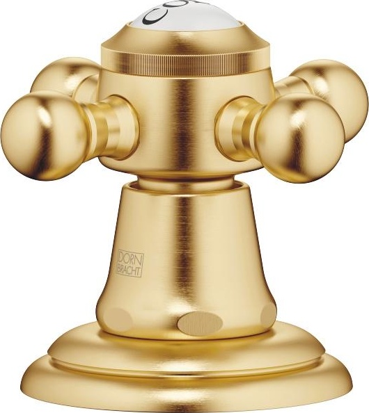 20000360-28 Вентиль боковой запирание вправо холодная или горячая - латунь сатинированная Dornbracht Madison