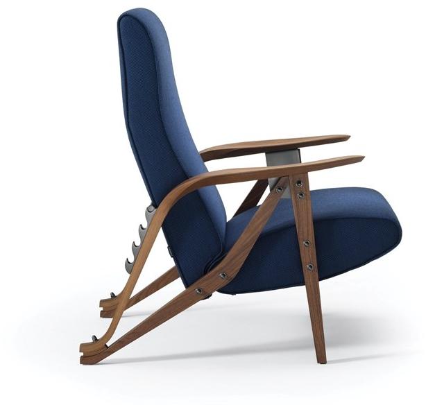 Zanotta Кресло с откидной спинкой из ткани или кожи Carlo mollino cm 2020 sun-id-1416659 - Вид №6