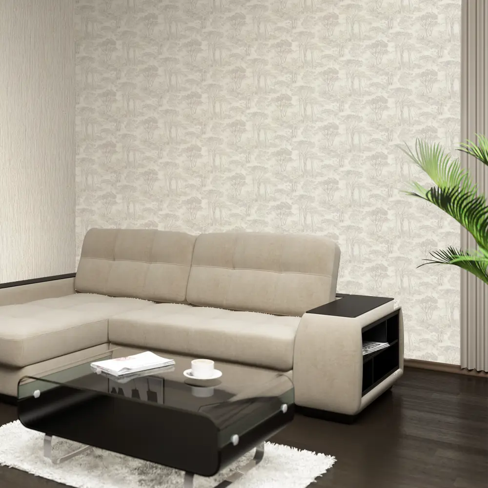 Обои флизелиновые Московская обойная фабрика Сполето бежевые 1.06 м 4145-2 STLM-2158523 - Вид №3