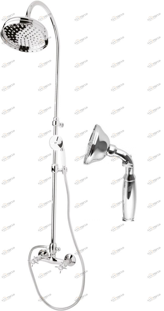 Душевая стойка со смесителем, верхним и ручным душем CEZARES LORD-CD-01-M