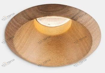 LEDS C4 Круглый встраиваемый светодиодный светильник из орехового дерева Play sun-id-1489973