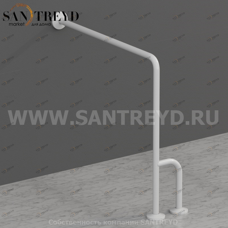 DS125 Настенное крепление для пола левое 80 см белое Globo AUSILIA Италия Ceramica Globo