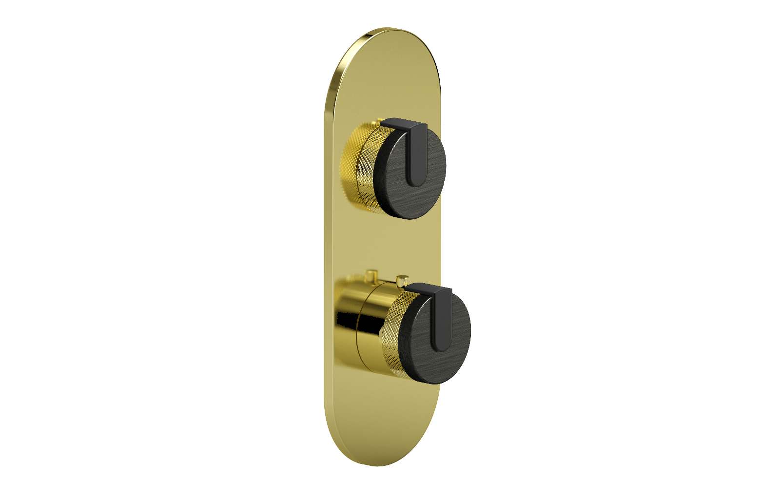 E-8026-R1BOXE0-L1MBK-PB-T Планка M-Series с 2 ручками - Внешняя часть GRAFF MOD+