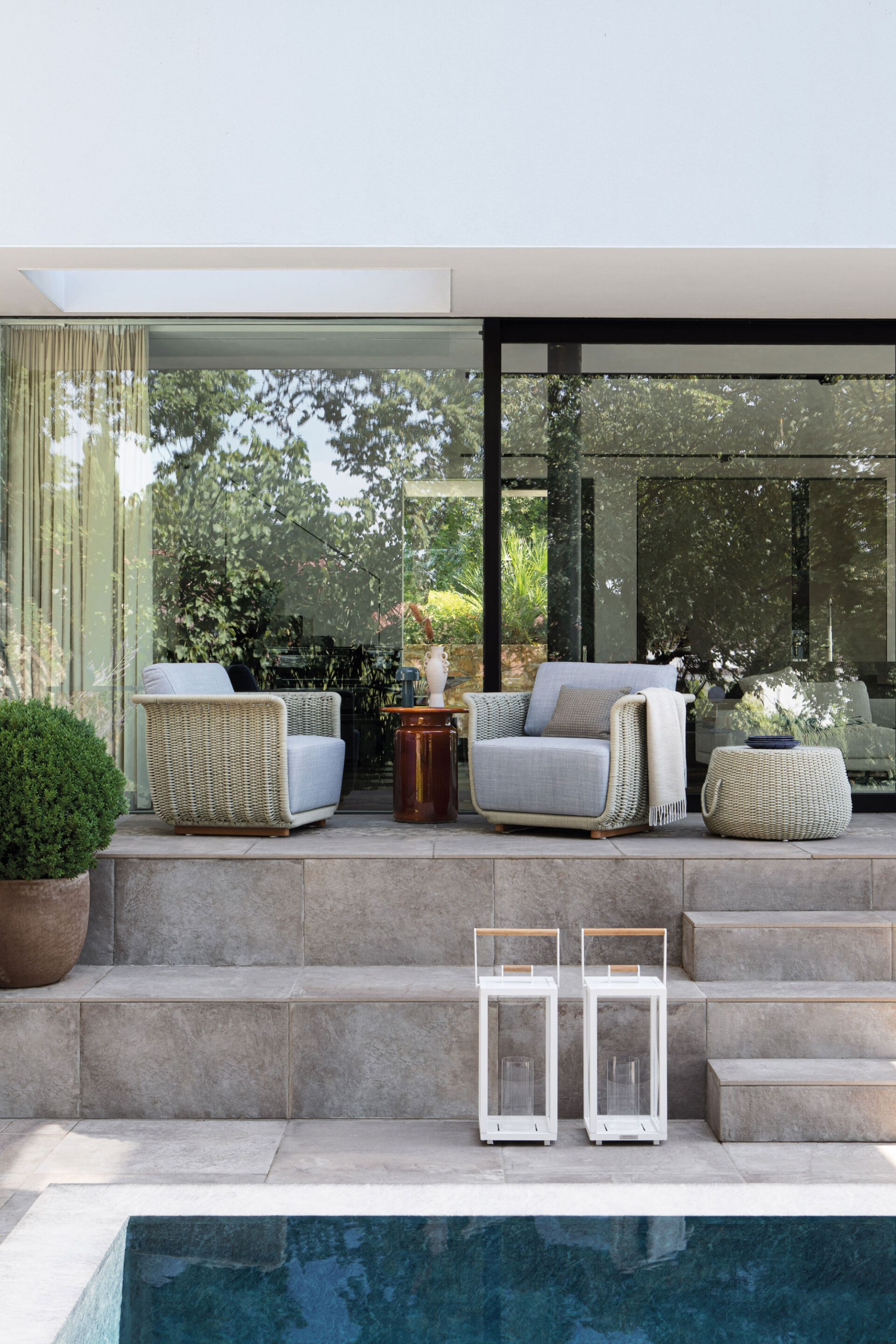 Кресло для сада из акриловой ткани с подлокотниками Atmosphera Ludo ARCH-00068173 - Вид №3