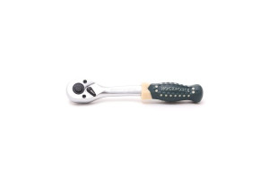 15990760 Реверсивная усиленная изогнутая трещотка с резиновой ручкой 1/4 RF-802222 Rockforce