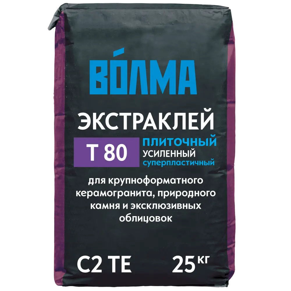 Клей для плитки Волма Экстраклей Т80 25 кг STLM-2037709