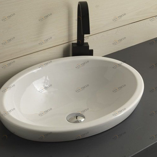 SF06044001 Накладная раковина под столешницу  овальная Disegno Ceramica 