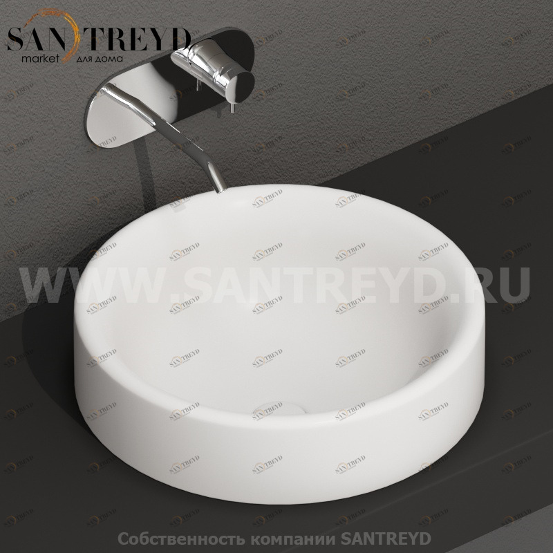 355730 Накладная раковина на столешницу  круглая Kerasan Nolita