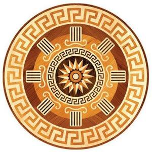 Художественный паркет Da Vinci Розетка 26-144 Дуб Селект (Гладкая) х1000диаметр мм.