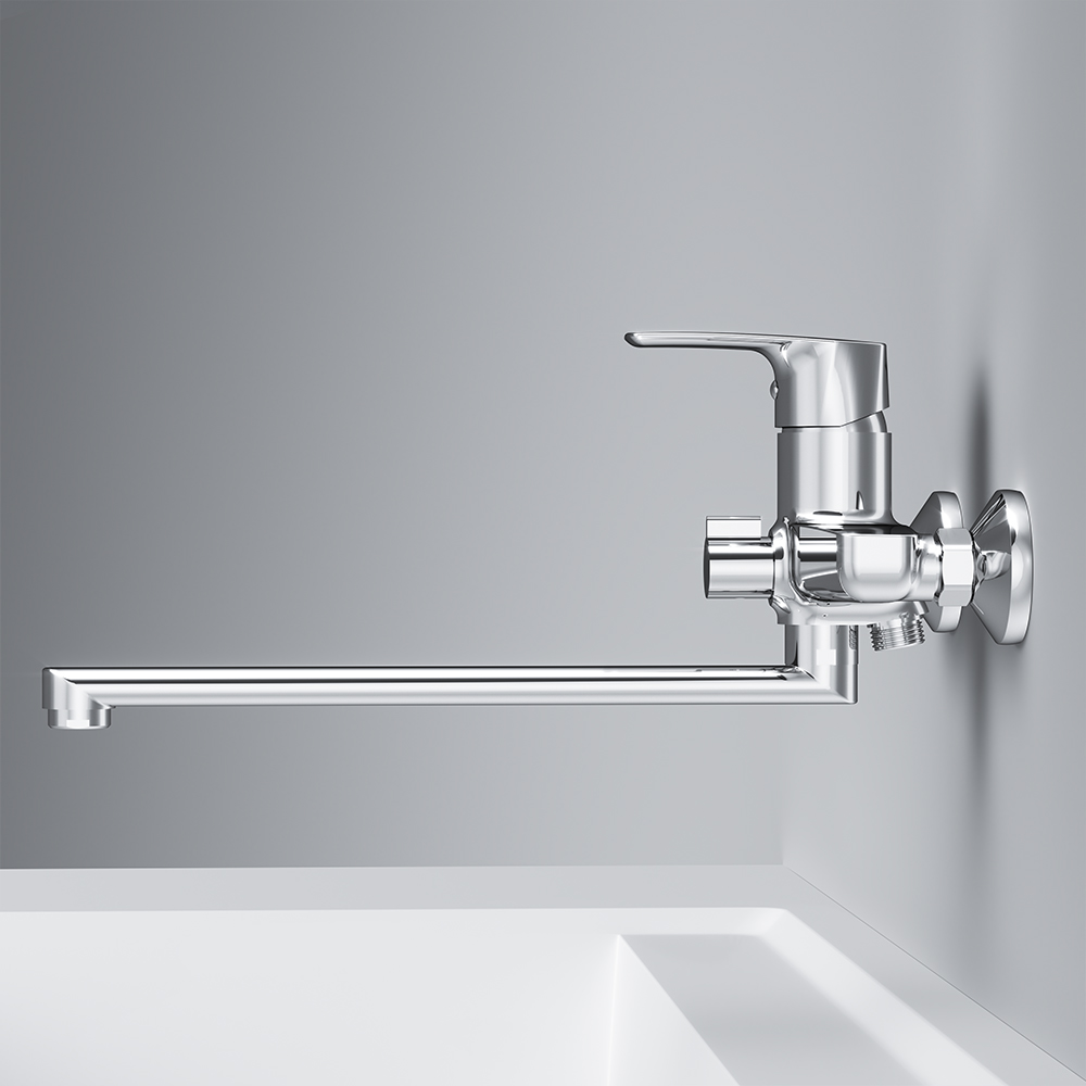 F90A90000 смеситель для ванны/душа излив 320 мм хром шт. AM.PM Gem - Вид №4