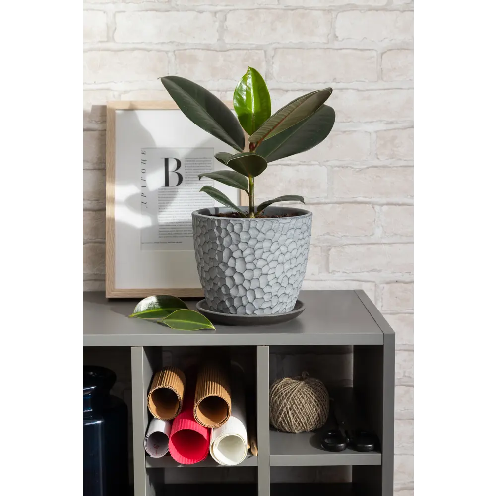 Santreyd Горшок «Манго» бетонный с рельефной текстурой для комнатных растений 82113273 STLM-0019381 - Вид №2