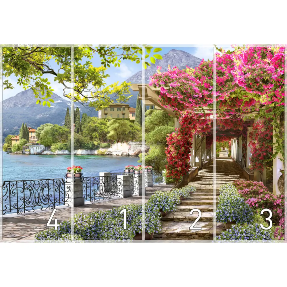 Фотообои Озеро Комо бумажные 368x254см WM-92 POSTERMARKET STLM-2124767 - Вид №2