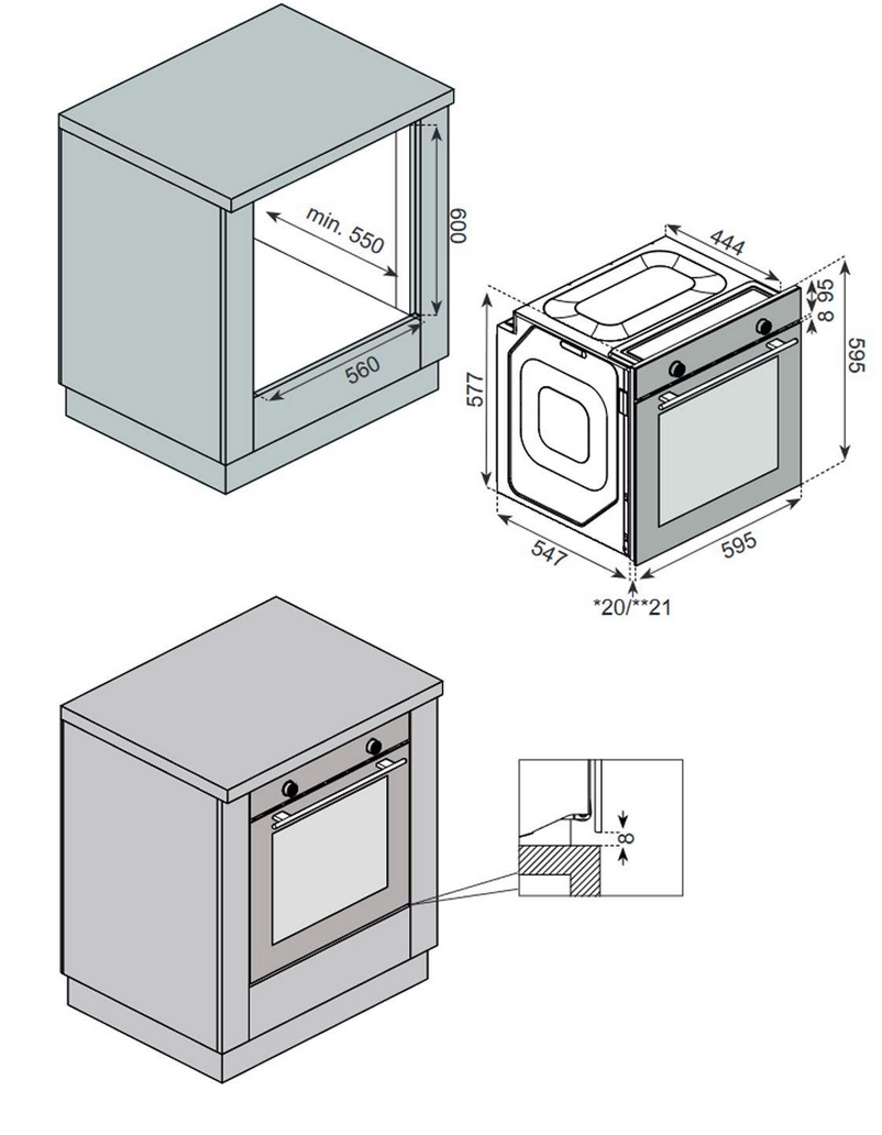 9236308 Электрический духовой шкаф Jacky's JO EB7638 черный STDN-0038046 - Вид №7