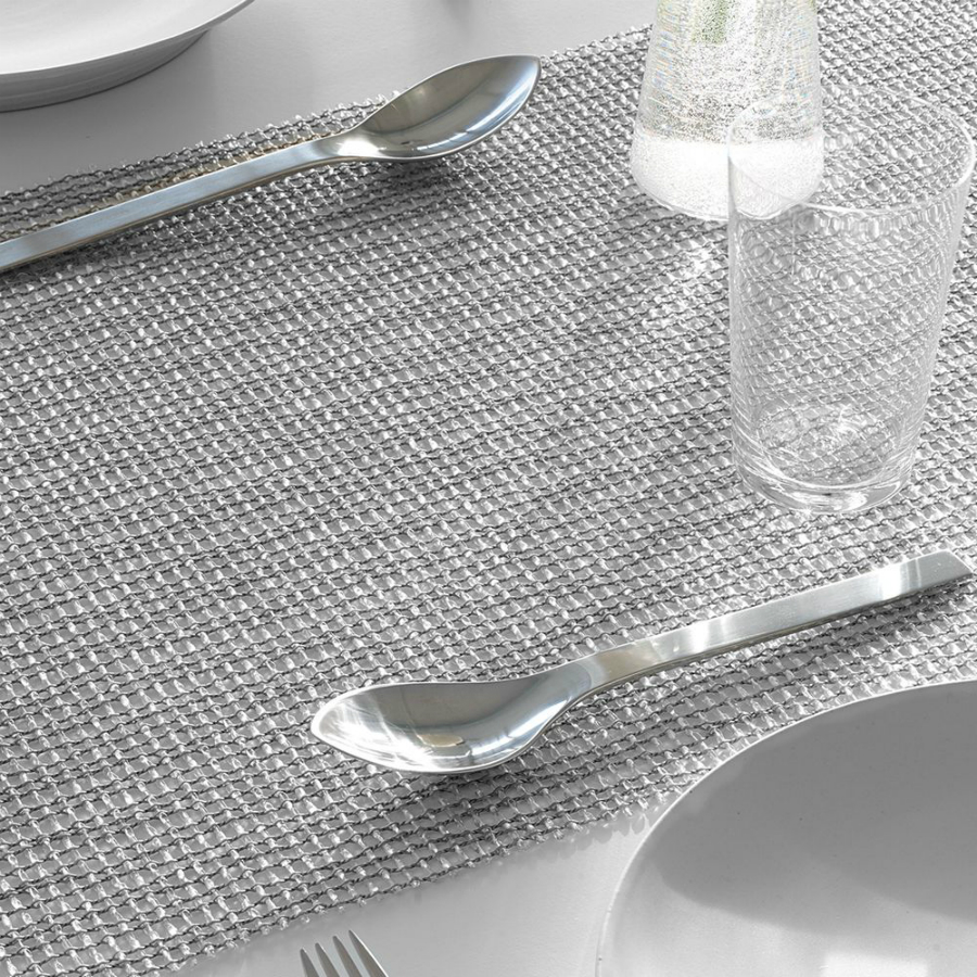 Салфетка виниловая Silver Lattice, жаккардовое плетение, 36х48 см Chilewich C0117LATTSILV - Вид №2