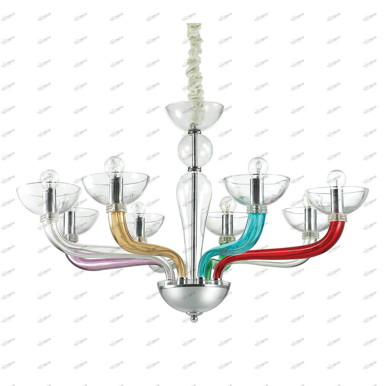 Подвесная люстра Ideal Lux Casanova SP8 Color IDEAL LUX ДИЗАЙНЕРСКИЕ, CASANOVA COLOR 108347 Разноцветный 