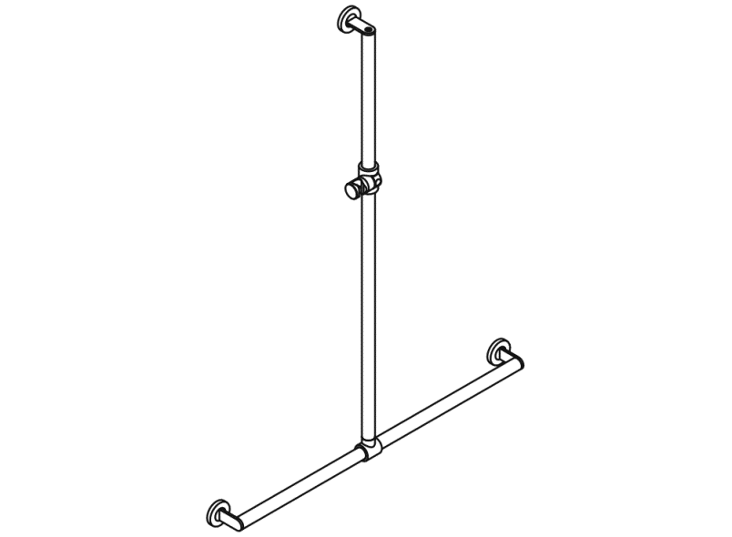 900.35.4S0XA Поручень для душа с выдвижным держателем для душа HEWI Greifen  - Вид №3