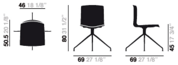 arper Кресло вращающееся на козелке с подлокотниками Catifa 46 sun-id-1438652 - Вид №4