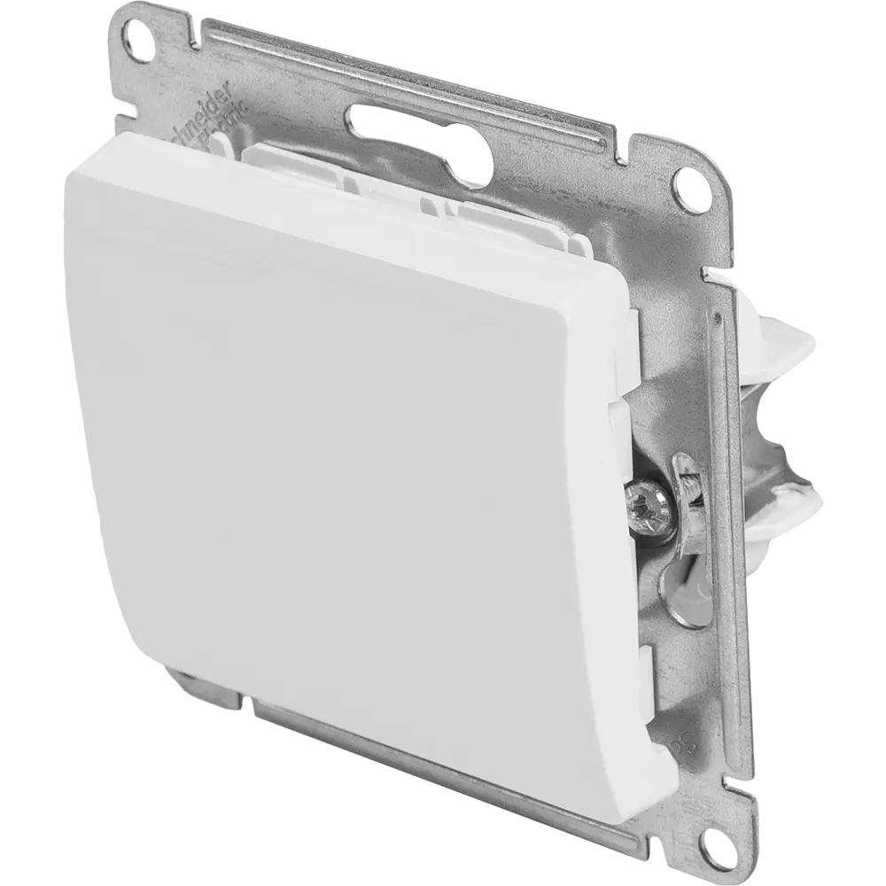 Выключатель проходной встраиваемый Systeme Electric Glossa СХ6 1 клавиша цвет молочный 84730746 STLM-2205863