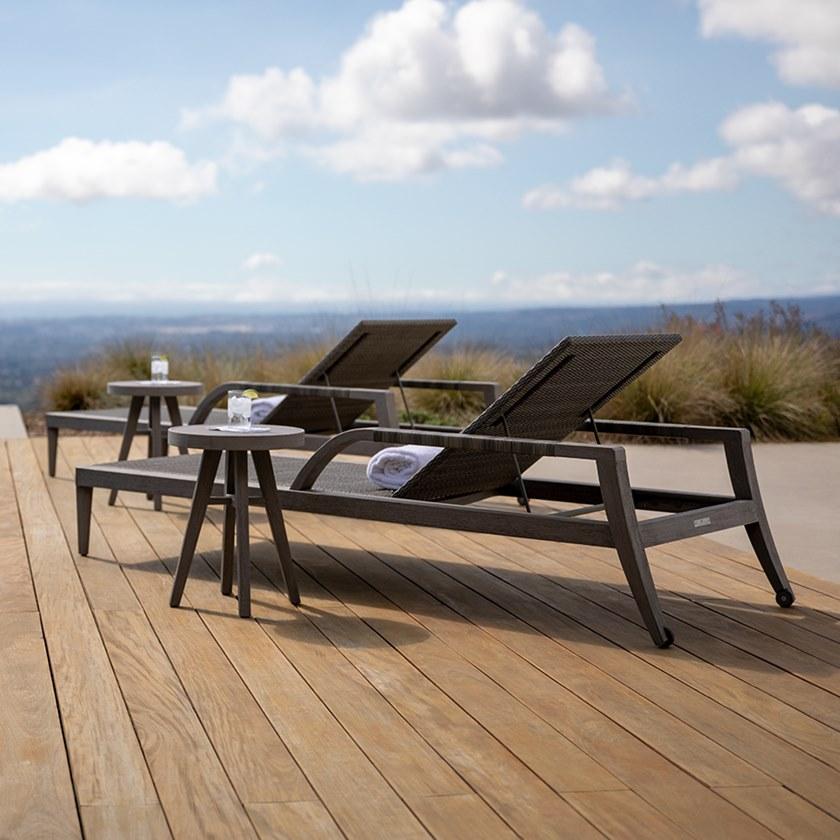 JANUS et Cie Садовая кушетка из тикового дерева с подлокотниками Rock garden sun-id-1421441 - Вид №4