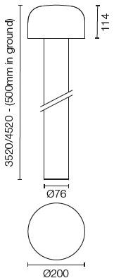 Flos Светодиодный садовый светильник из алюминия Outdoor collection - bollard sun-id-1410917 - Вид №3