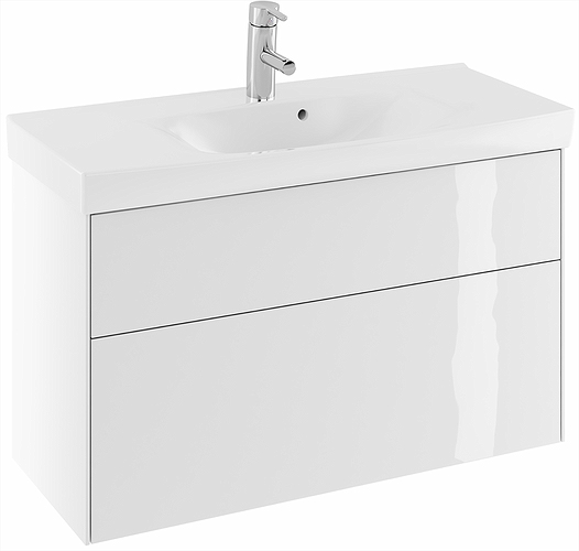 47443 IFO Sense тумба под умывальник с двумя ящиками, W = 900 мм, W1 = 922 мм, мол. - Вид №8