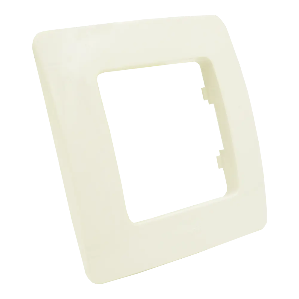 Рамка для розеток и выключателей Hegel 1 пост цвет слоновая кость STLM-2151348 - Вид №1