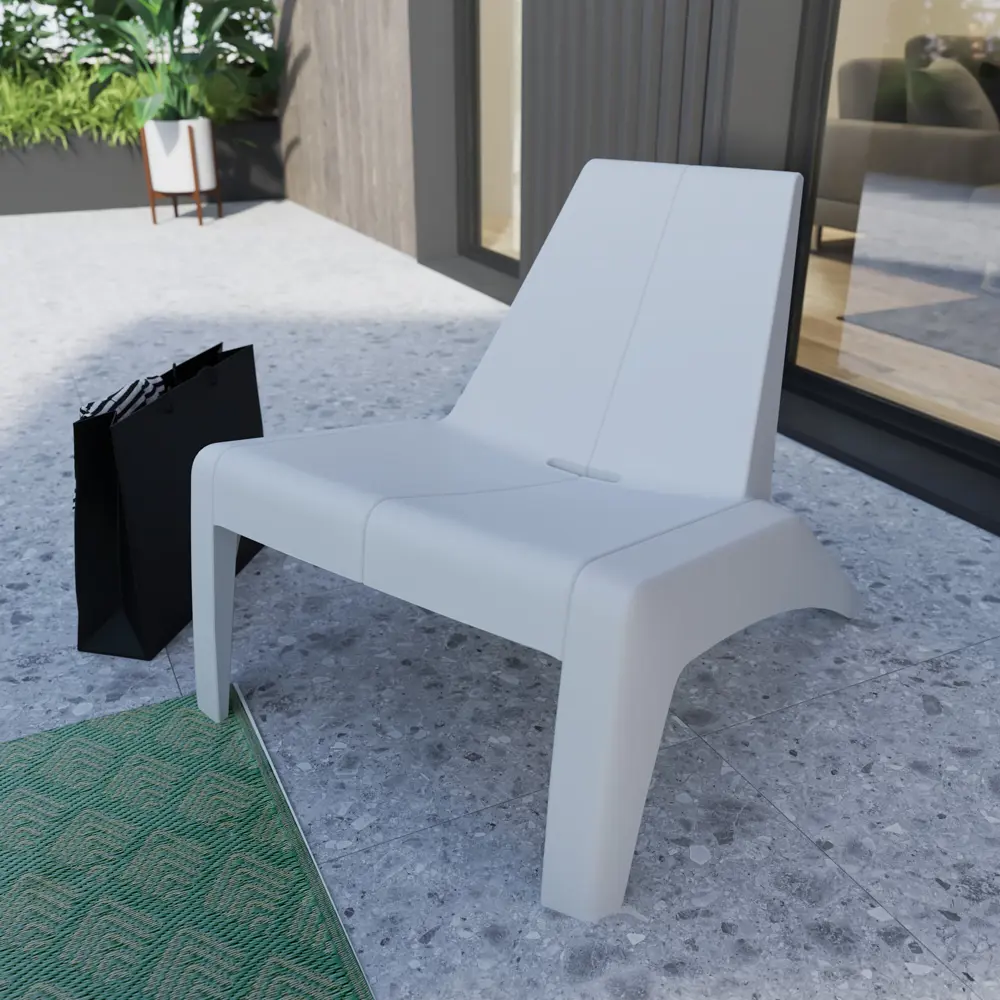 Кресло Naterial Halios 89.47x68x66.96 см полипропилен цвет белый 83719349 STLM-2062323  - Вид №5