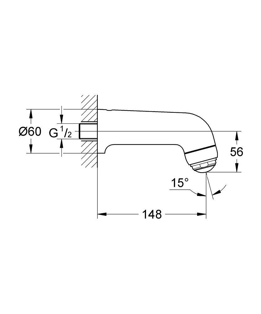 28089000 Верхний душ Grohe Relexa хром - Вид №1