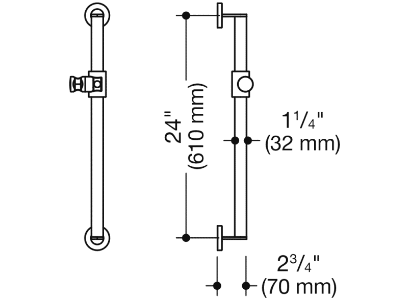 900.33.06060 держатель для душа HEWI USA Produkte  - Вид №5