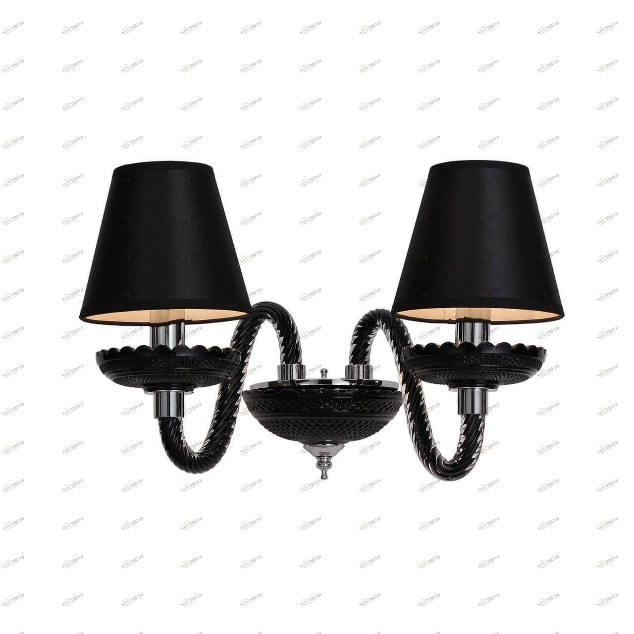 Бра металлическое с абажуром на 2 лампы черное Cleopatra 2055-2W FAVOURITE CLEOPATRA 00-3931277 Черный