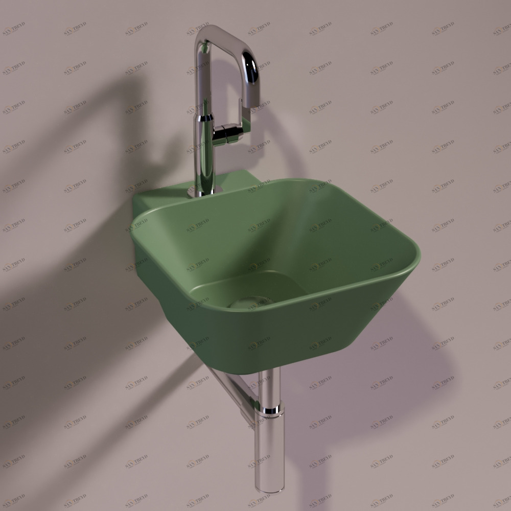 WA07MIRTOMATT Подвесная раковина настенная квадратная Simas 