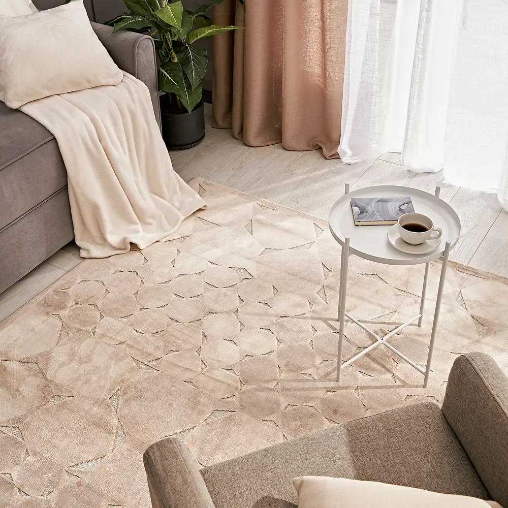 Ковер вискоза Рим 1025J 195x280 см цвет бежевый CTIM STLM-2055425 - Вид №5