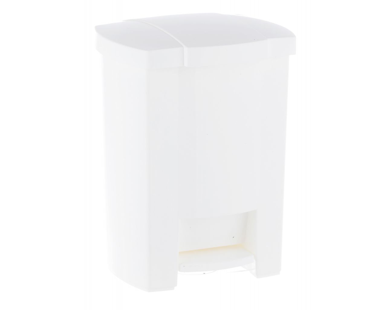 KAB402 Мусорное ведро открывается пластиковой педалью-кнопкой вместимостью 12 л, цвет БЕЛЫЙ Merida 
