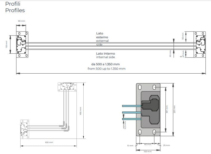 Телескопическая парапет с двумя или тремя панелями с фиксированным защитным стеклом Protezioni парео ARCH-00134631 - Вид №11