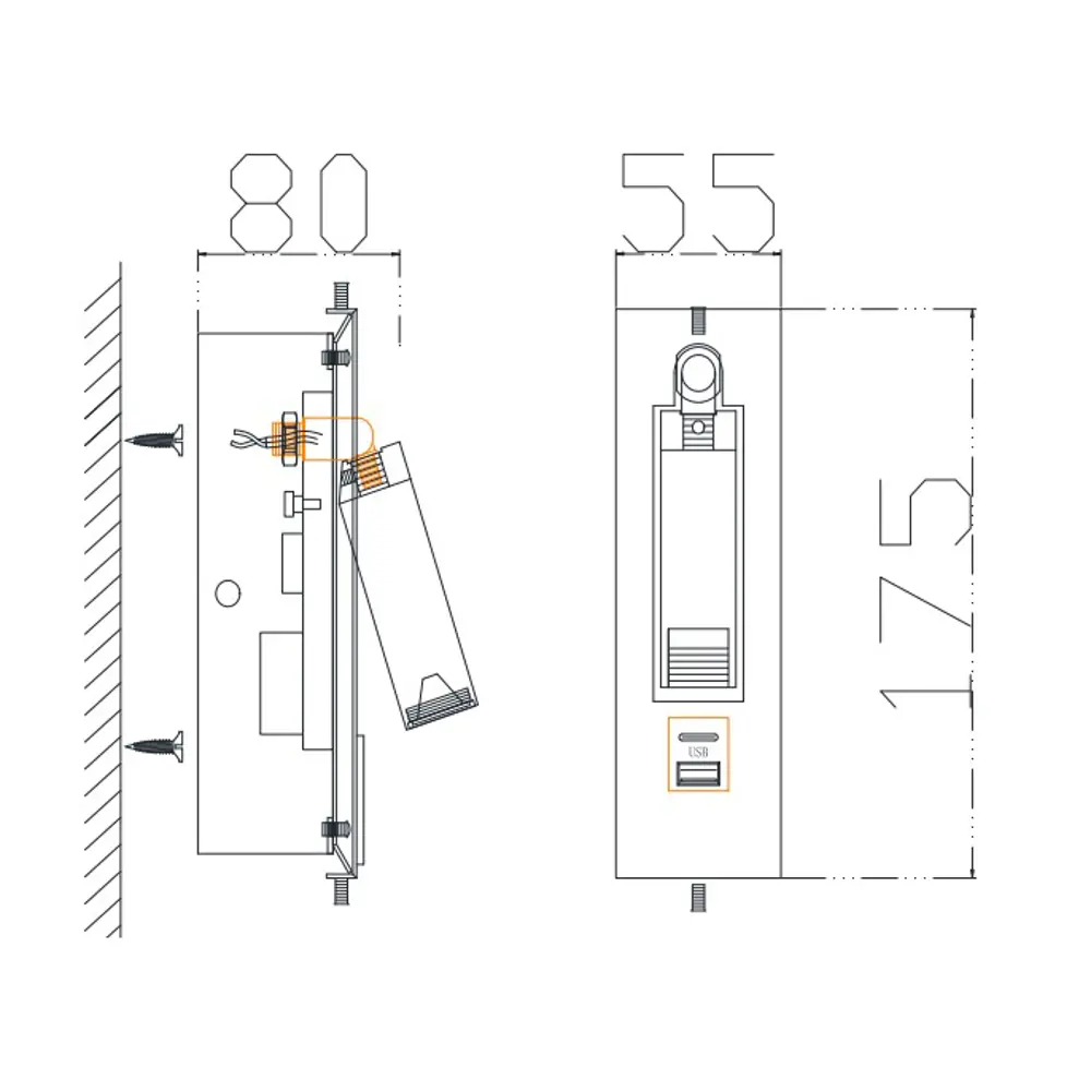 Настенный светильник Freya Shon 3Вт с USB-портом, бронза 89345561 STLM-1402806 - Вид №12