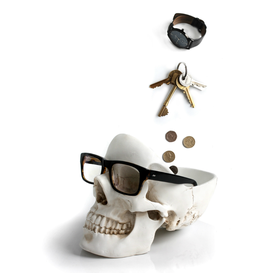 SK TIDYSKULL1 Органайзер для мелочей skull, белый Suck UK  - Вид №13