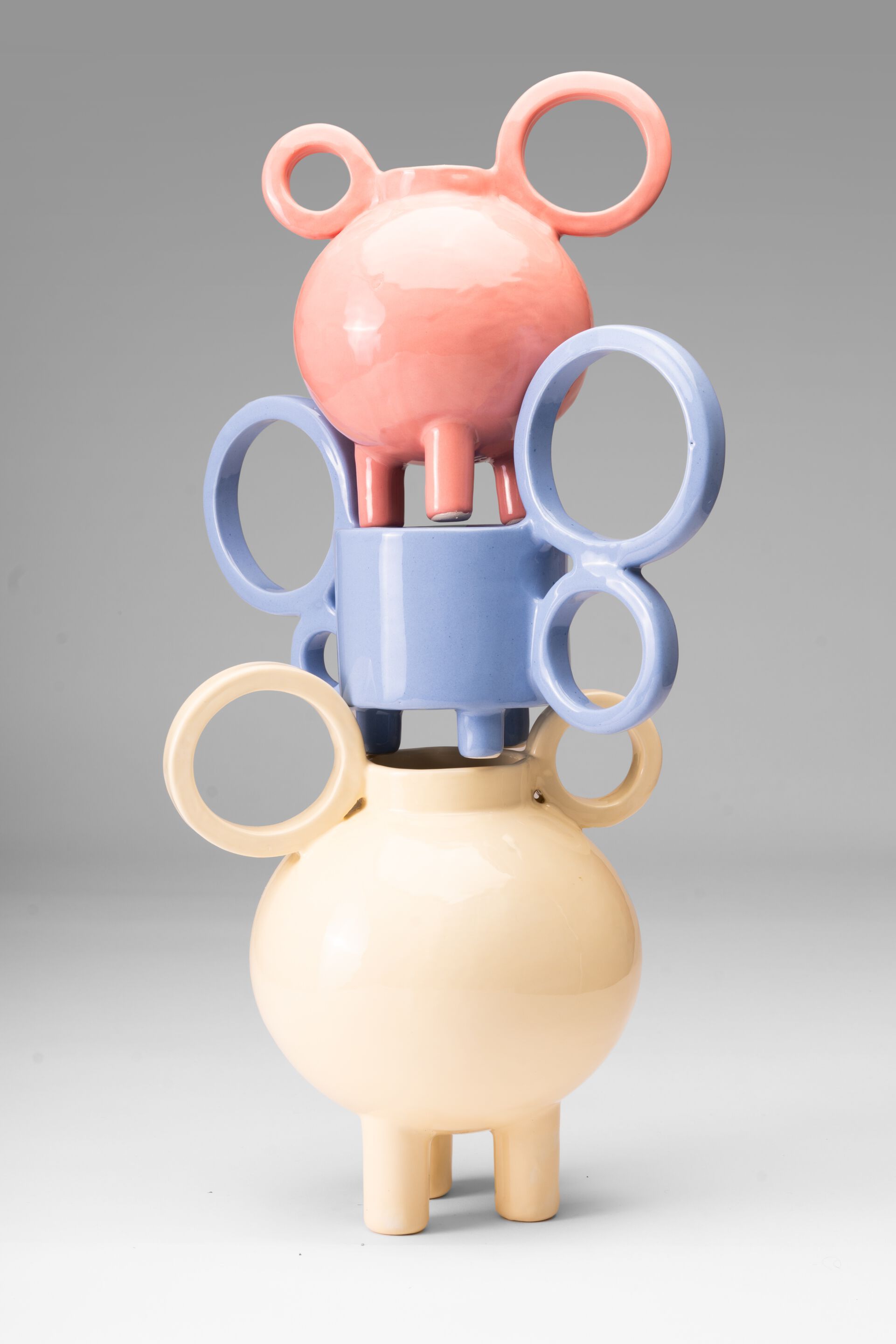 Керамическая ваза ручной работы Paolo Santangelo картезианская ARCH-00105026 - Вид №1