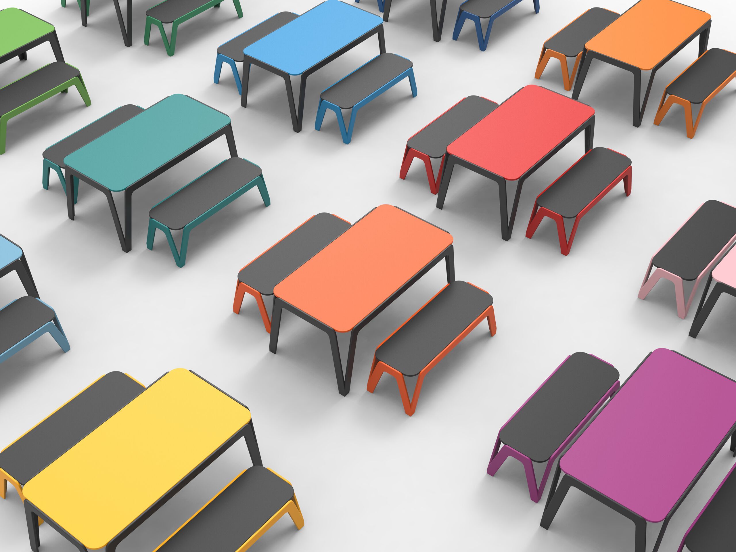 Прямоугольный стол для общественных мест из полиэтилена Donye компас ARCH-00052755 - Вид №5