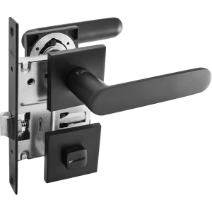 Дверные ручки Punto Porto с запиранием комплект цвет черный