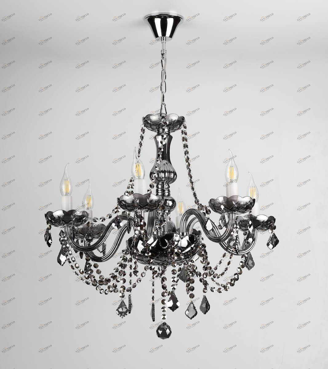 Подвесная люстра Rivoli Pensieri 1010-206 RIVOLI ДИЗАЙНЕРСКИЕ, PENSIERI 336784 Хром;черный 