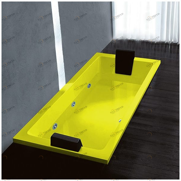 Ванна Gruppo treesse Quadra 180 V0787-DX-Z жёлтая с гидромассажем прямоугольная встроенная правая STDV0787DXZ