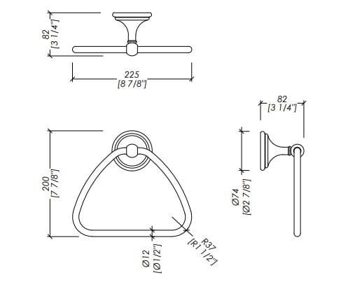 Держатель для полотенец из латуни Devon&Devon Kalos ARCH-00060101 - Вид №3