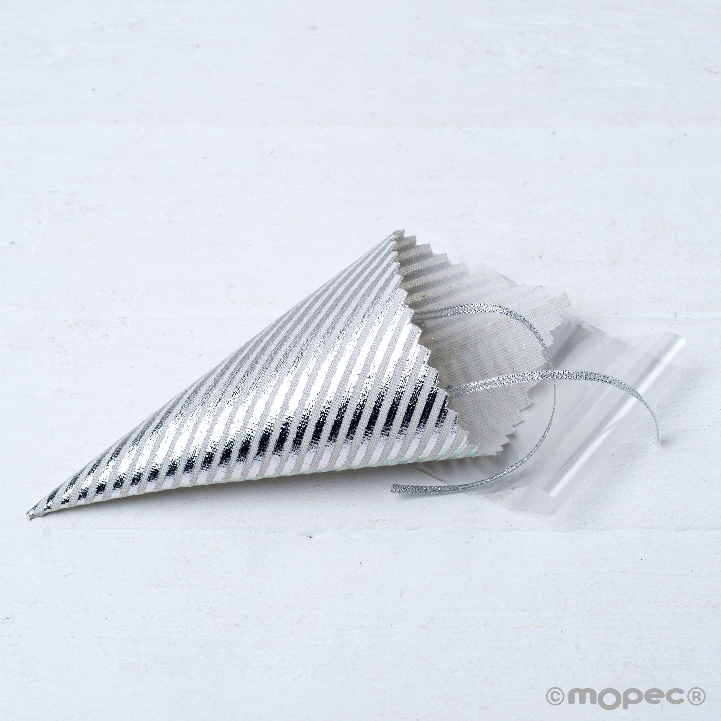 AA682.12 Полосатые рожоки, 12 Едениц Dekoraniaevents Bodas Серебро 