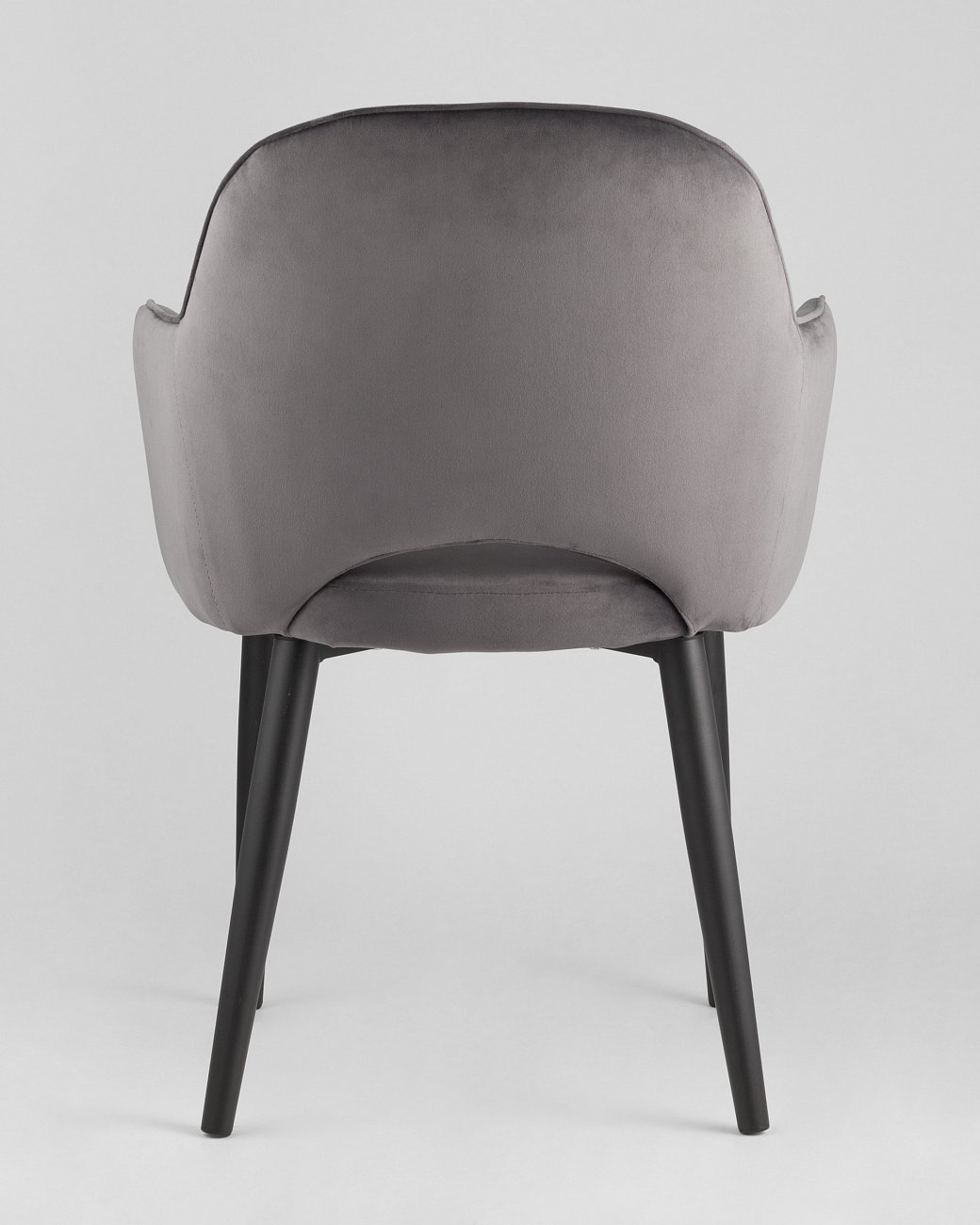 Стул с подлокотниками мягкий серый с черными металлическими ножками "Венера" STOOL GROUP ДИЗАЙНЕРСКИЕ 00-3881945 Серый  - Вид №4
