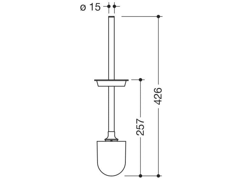 900.20.020XA Щетка для унитаза с крышкой HEWI System 900 - Вид №1