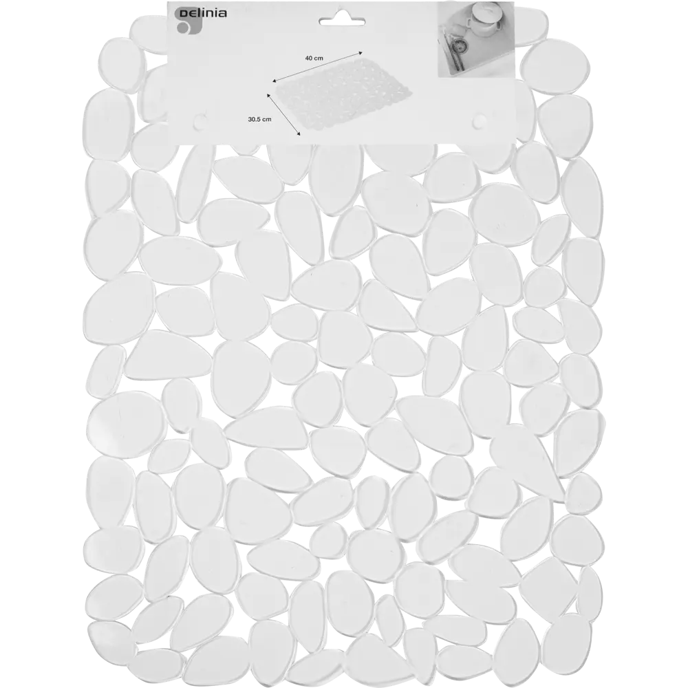 Коврик для мойки Delinia 40x30.5 см силикон цвет прозрачный 81995539 STLM-2163390  - Вид №2