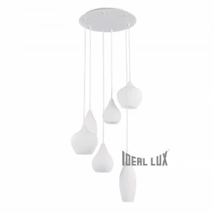 Подвесная люстра Ideal Lux Soft SP6 Bianco IDEAL LUX ДИЗАЙНЕРСКИЕ, SOFT BIANCO 057432 Белый