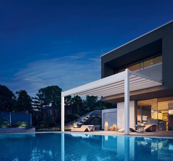 PRATIC F.lli ORIOLI Настенная пергола из алюминия со сдвижной крышкой Pergole sun-id-1396879 - Вид №3