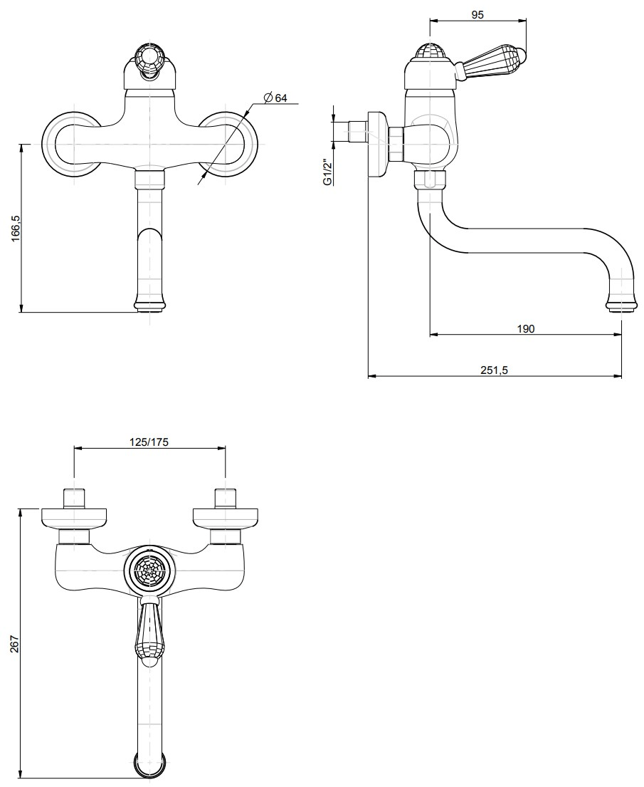Rubinetterie Frattini Смеситель для мойки, однорычажный Morgan suite sun-id-1475358 - Вид №1