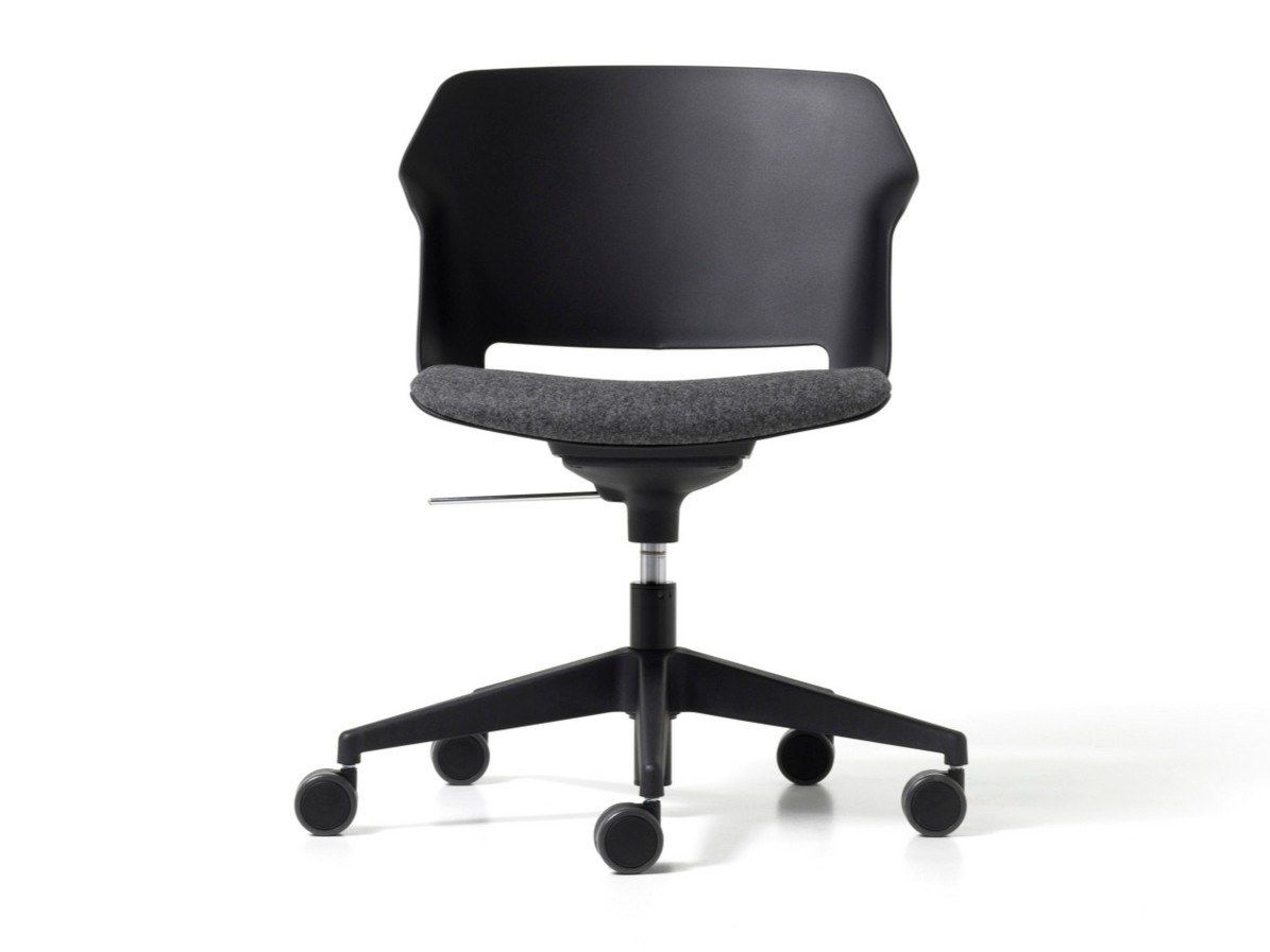 Регулируемое по высоте офисное кресло из полипропилена с колесами Diemme Clop ARCH-00108113